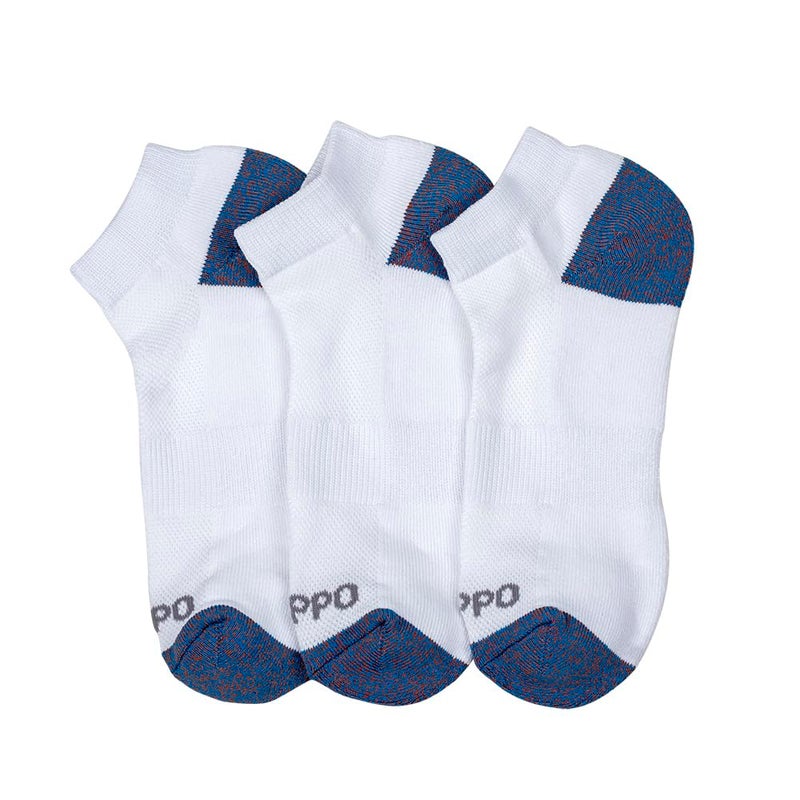 Oddball Men's Performance No-Show Socks â€“ XXL Size 15â€“18 â€“ 3-Pack Coolmax Padded Athletic Socks for Big Feet Comfort, White - Image 2